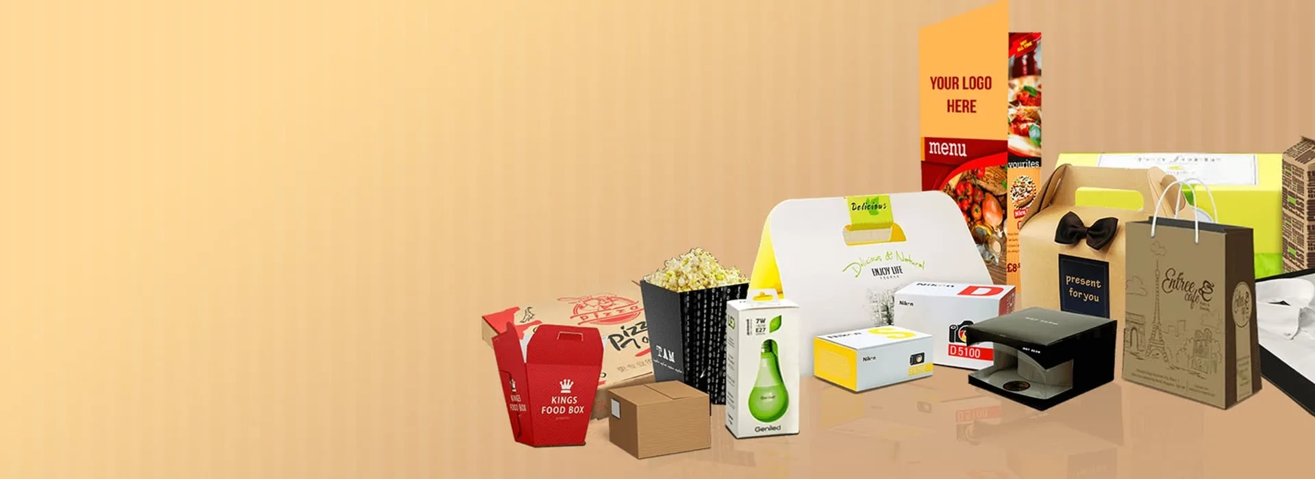 types of custom printed packaging boxes